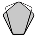 Spiegel Geo metaal zwart 55,5x64,5x3,5cm