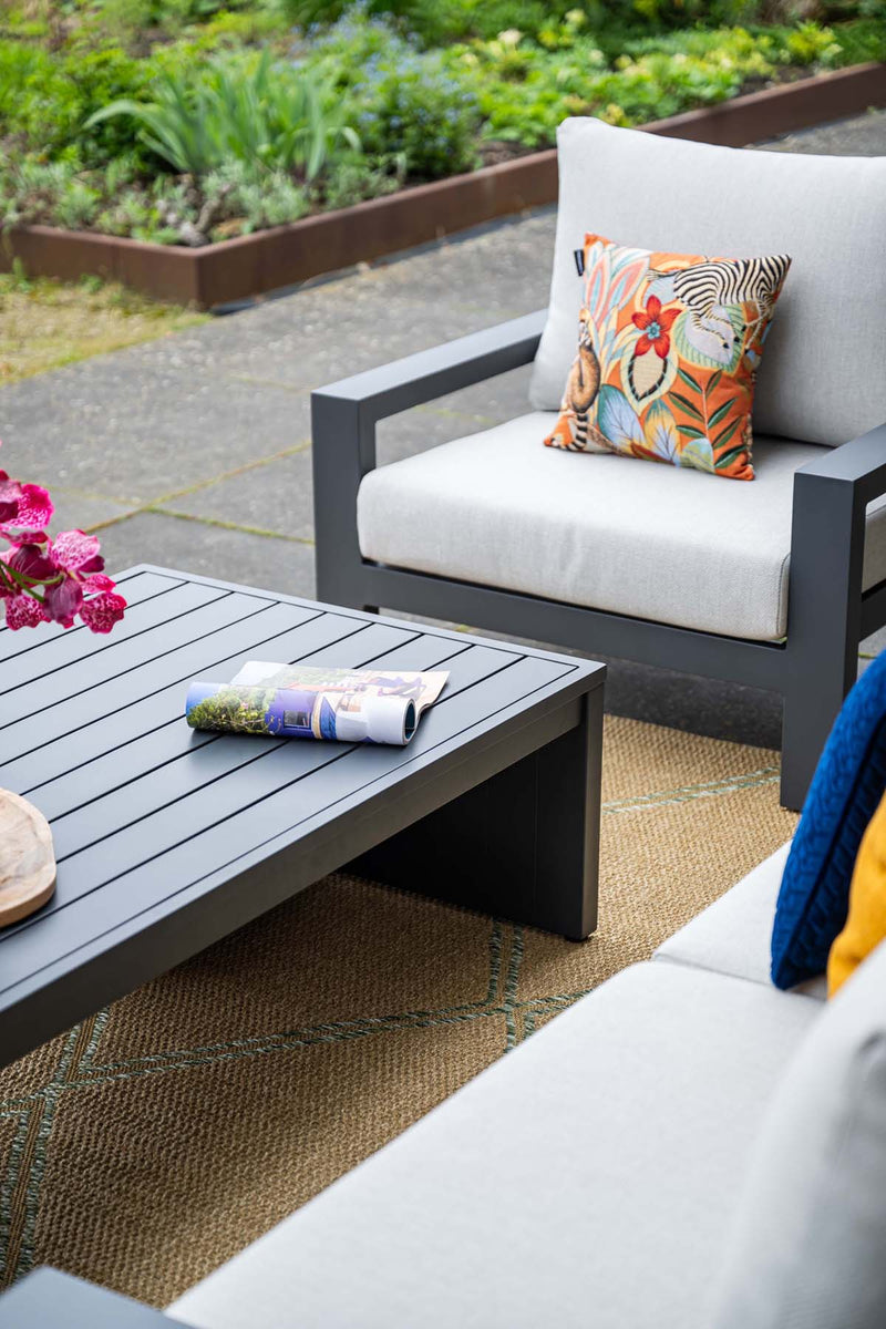 Loungestoel Geneva | Antraciet/Sand