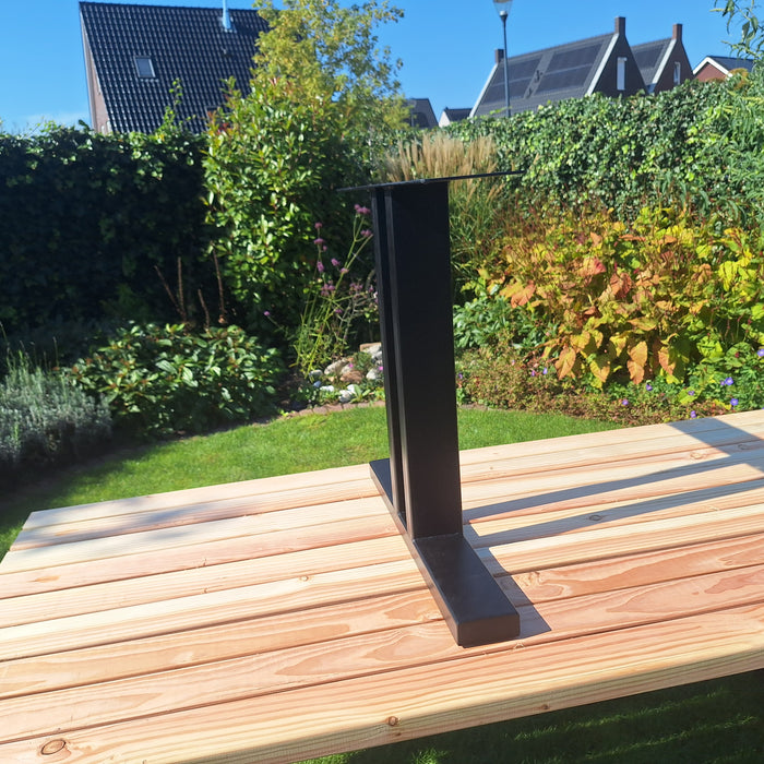 T-poot | Zwart | Staal | Tafel