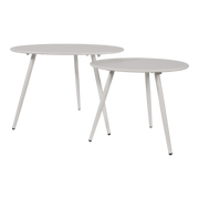 Bijzettafeltje Rafael metaal wit Ø45x35cm