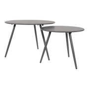 Bijzettafeltje Rafael metaal blueberry grey Ø45x35cm