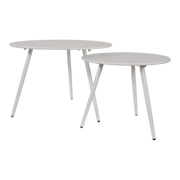 Bijzettafeltje Rafael metaal wit Ø60x41cm