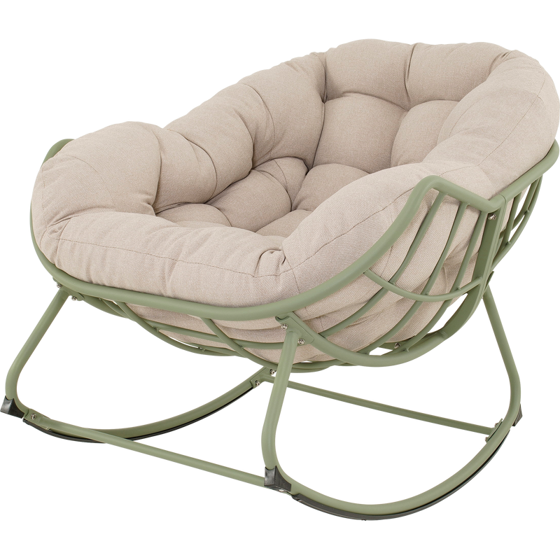 Schommelstoel Cozy aluminium beige