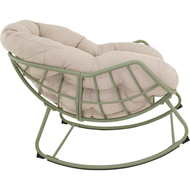 Schommelstoel Cozy aluminium beige