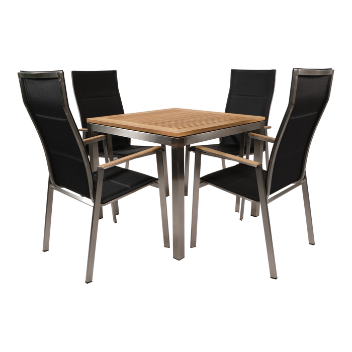 Tafel Marmaris RVS 90x90cm