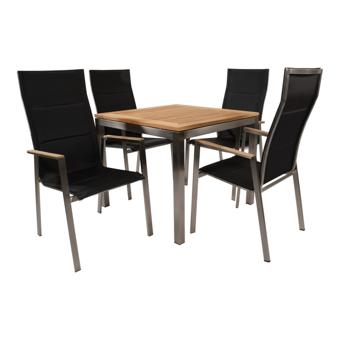 Tafel Marmaris RVS 90x90cm