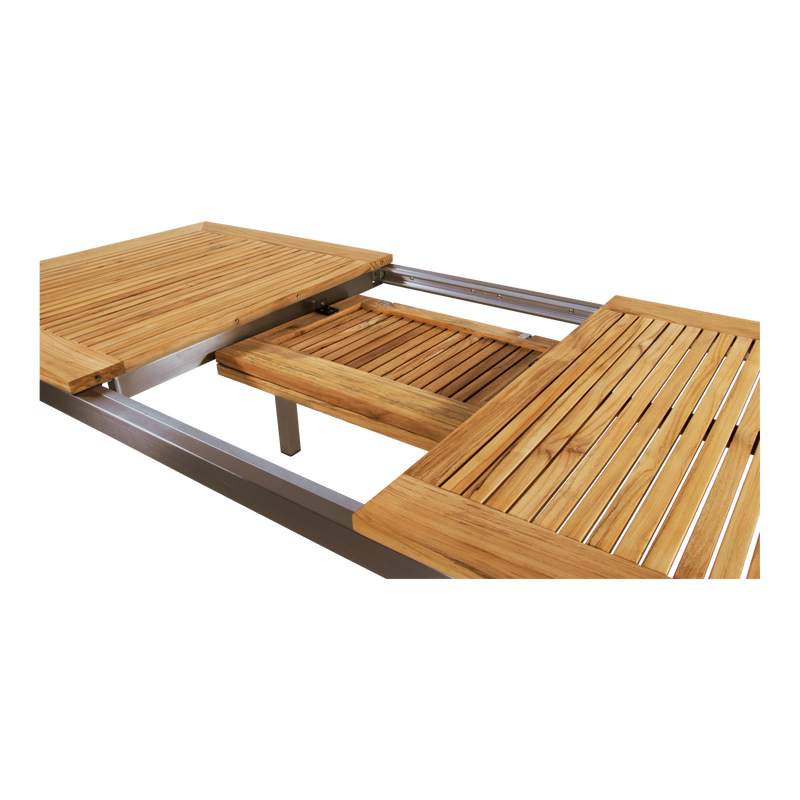 Uittrektafel Marmaris RVS 152/210x90cm