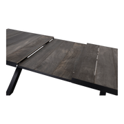 Uittrektafel Castilla Negro met kruispoot  204/264x102cm