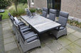 Tafel Castilla Negro met kruispoot  243x103cm