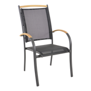 Stapelstoel Monza zwart