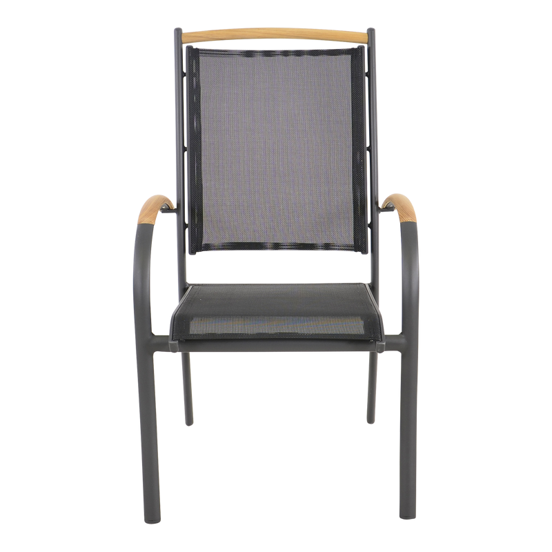 Stapelstoel Monza zwart