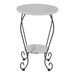 Bijzettafel marmer wit Ø25/Ø41cm