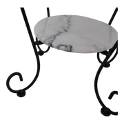 Bijzettafel marmer wit Ø25/Ø41cm