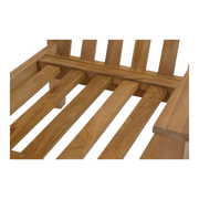Loungestoel teak, incl. kussen