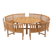 Tafel teak ø180x75cm