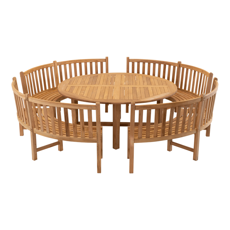 Tafel teak ø180x75cm