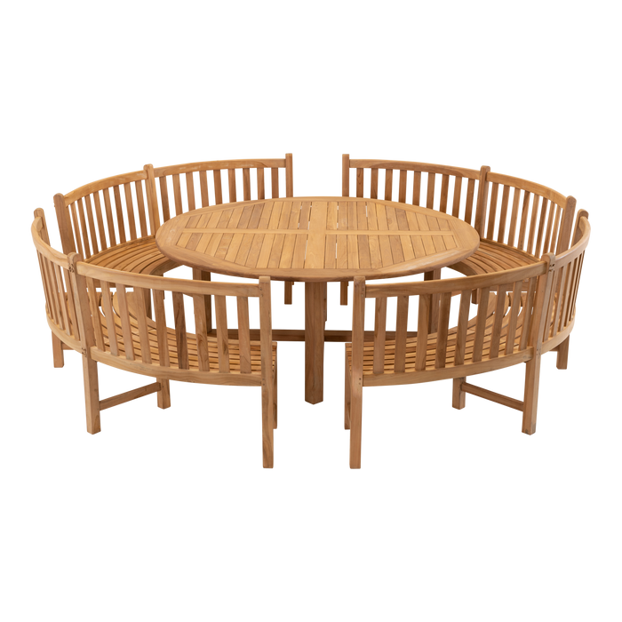 Tafel teak ø180x75cm