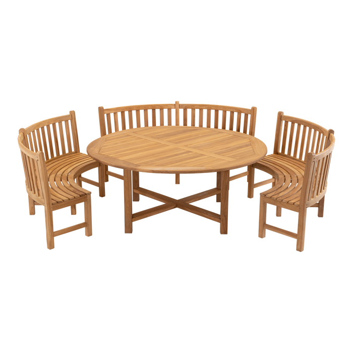 Tafel teak ø180x75cm