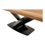 Tafel Taranto recycled teak met zwart stalen poot 240x100cm