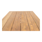 Tafel Taranto recycled teak met zwart stalen poot 240x100cm