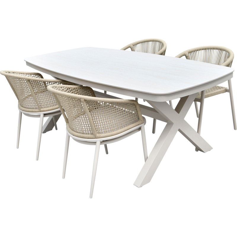 Tafel Davos Crema Deens ovaal 200x100cm