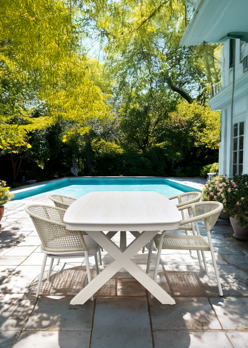 Tafel Davos Crema Deens ovaal 200x100cm