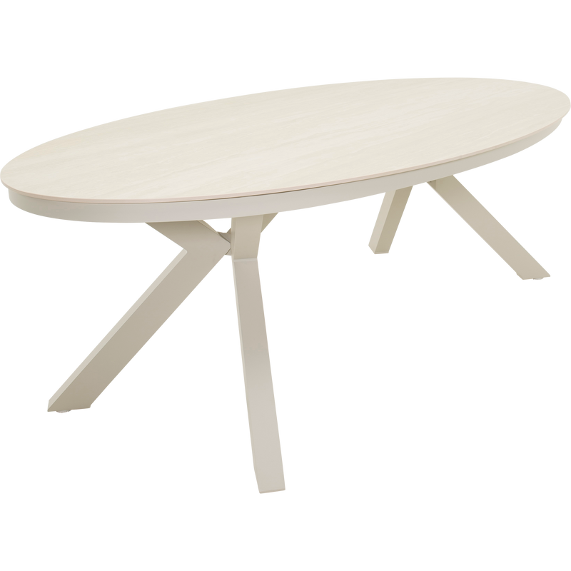 Lounge/Dining tafel Davos Crema  ovaal 220x120cm