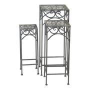 Plantentafeltjes hoog/vierkant Viva la Vida grey wash, S/3