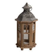 Windlicht Litouwen hout, S/2