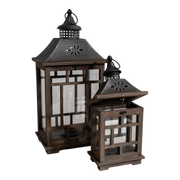 Windlicht Albanië hout, S/2