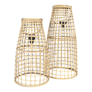 Lantaarn Anzu naturel met LED, S/2