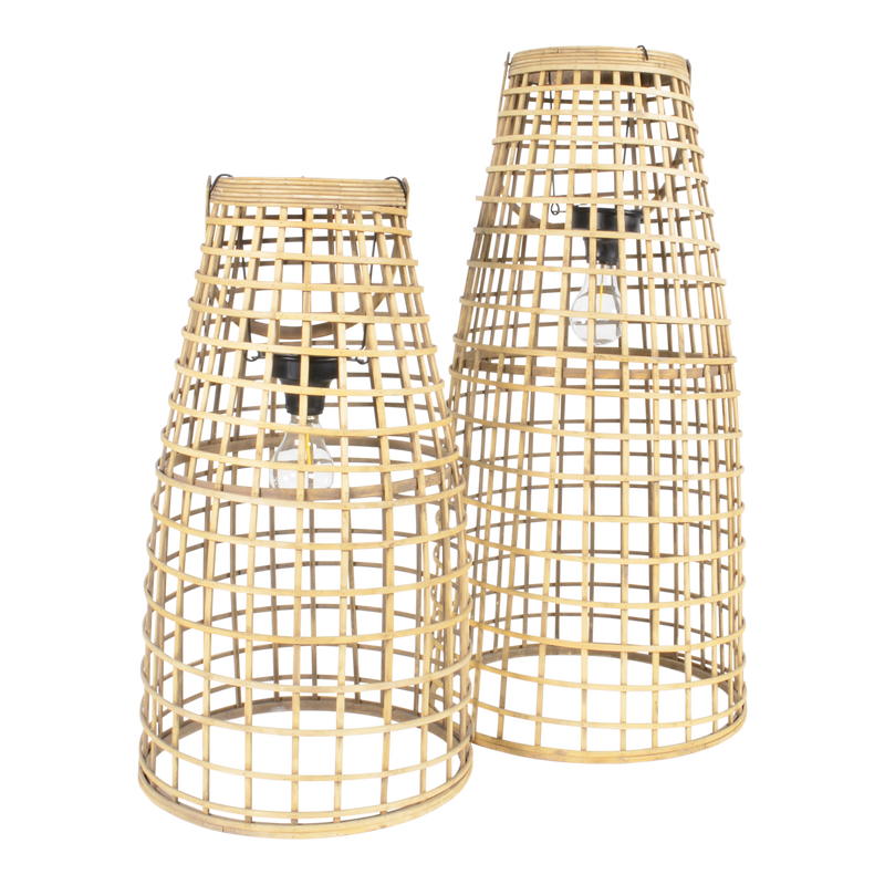 Lantaarn Anzu naturel met LED, S/2