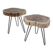 Houten bijzettafeltje Dylan, S/2