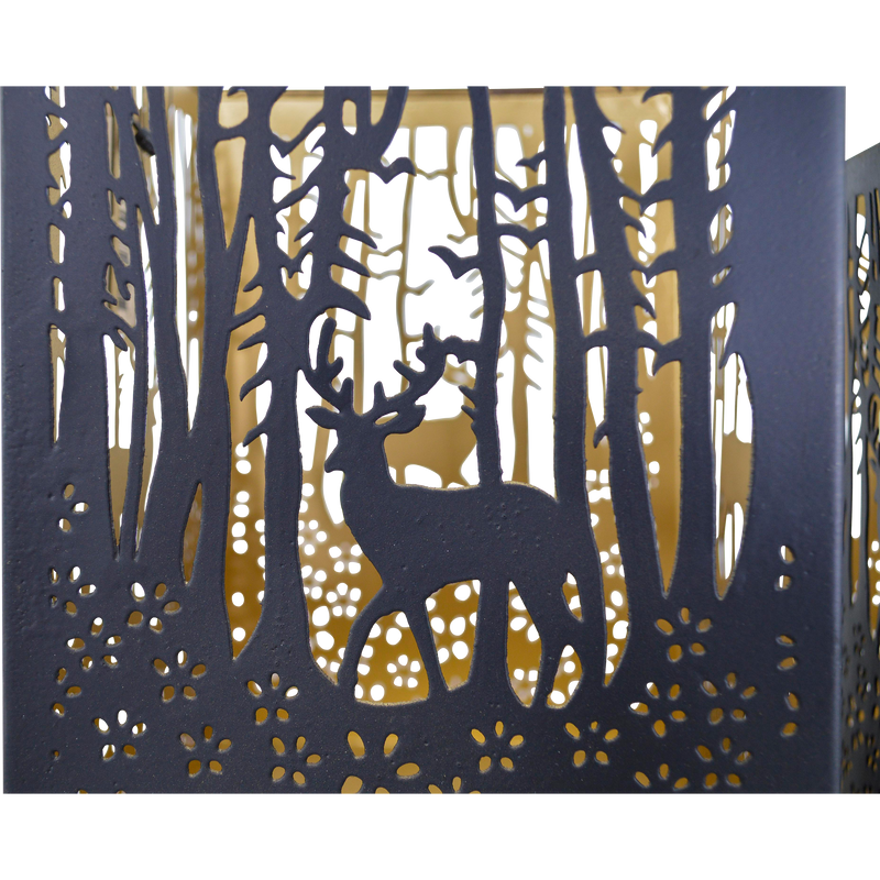 Windlicht A zwart/goud S/3