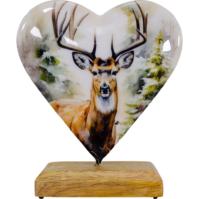 Emaille figuren op voet, 3 assorti