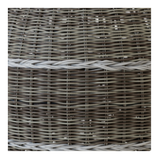 Poef Laos wicker beige ø46x40cm