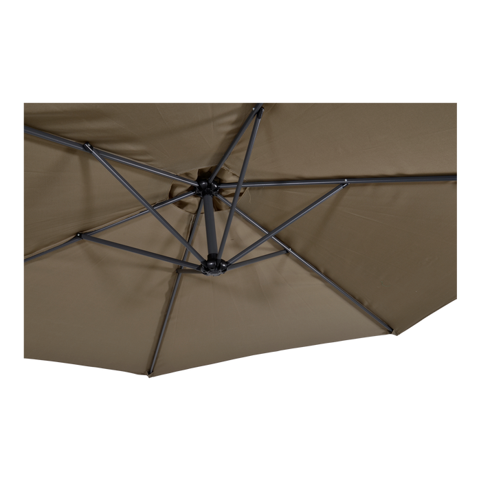 Zweefparasol Gemini taupe Ø3mtr