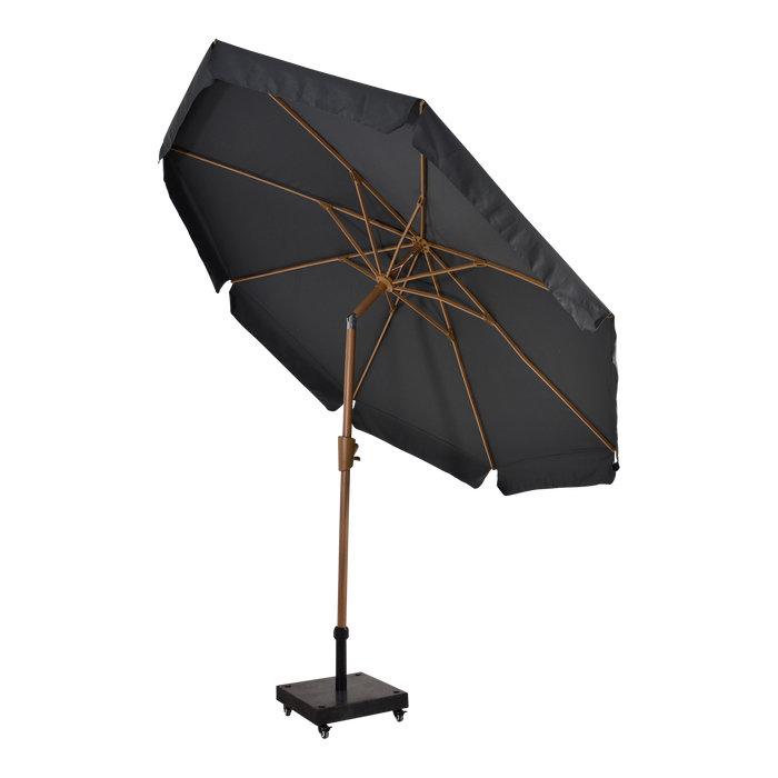 Parasol Libra houtlook grijs Ø3mtr