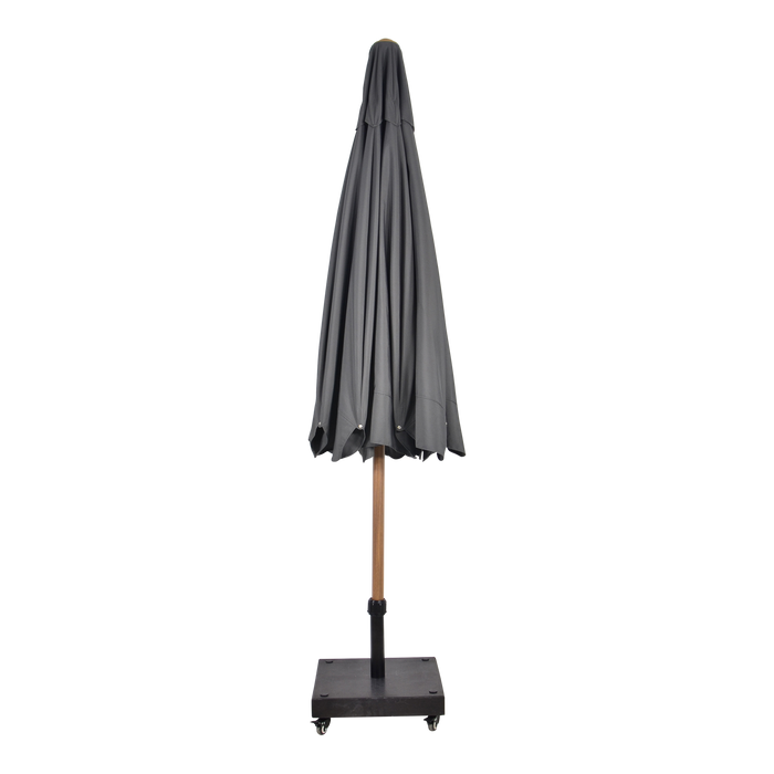 Parasol Libra houtlook grijs Ø3mtr