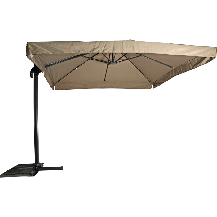 Zweefparasol Virgo taupe 3x3mtr