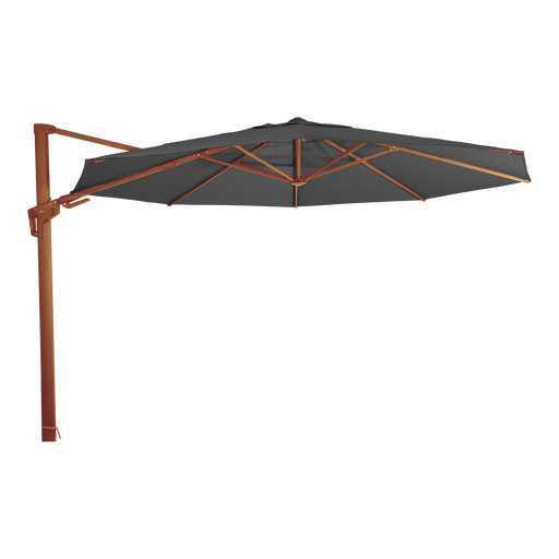 Zweefparasol VirgoFlex houtlook grijs Ø3,5mtr