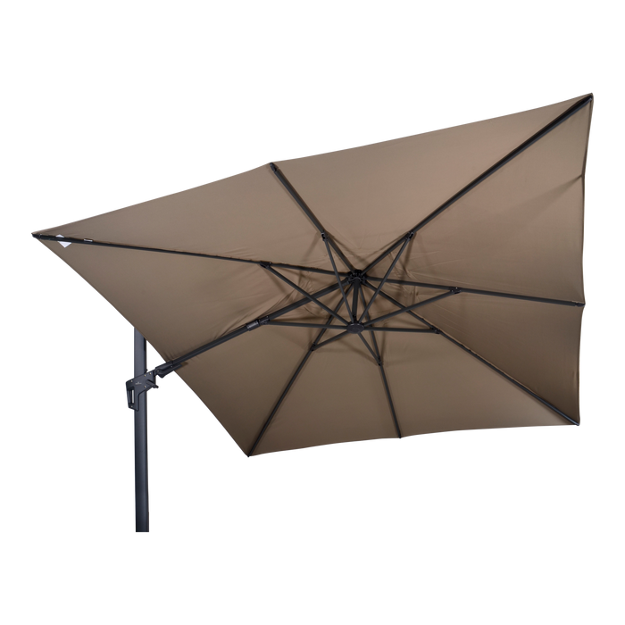 Zweefparasol VirgoFlex taupe 3x3mtr