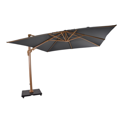 Zweefparasol VirgoFlex houtlook grijs  3x3mtr