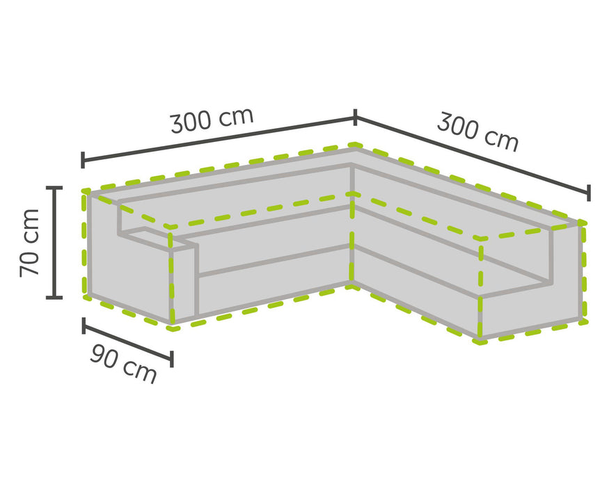 Schutzhülle für Lounge-Sets L-Form 300/90×300/90x70cm