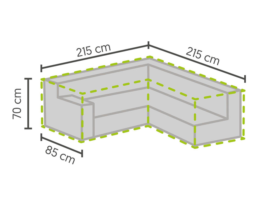 Beschermhoes voor loungesets L-vorm 215/85×215/85x70cm