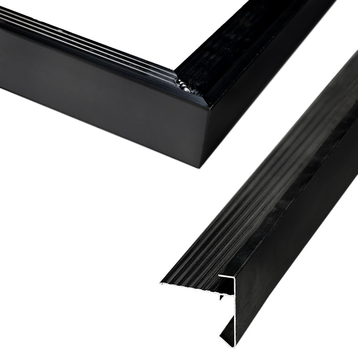 Black aluminium roof trim - set 03