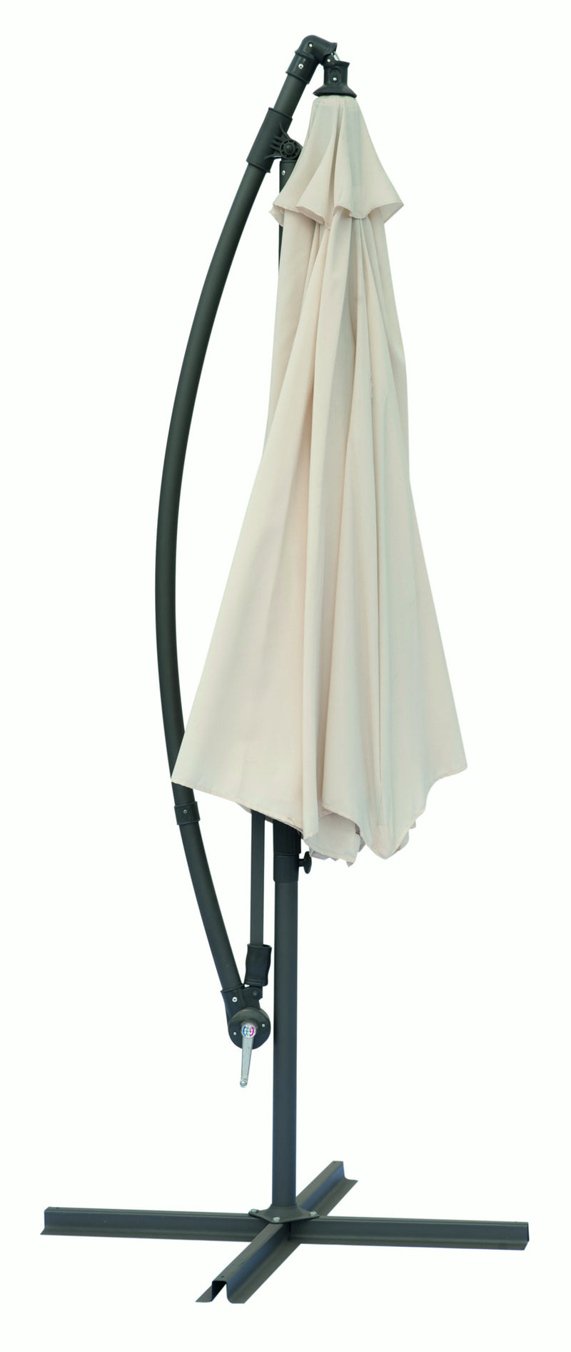 Menorca-Regenschirm, ecru, Ø 300 cm, inkl. Kreuzfuß
