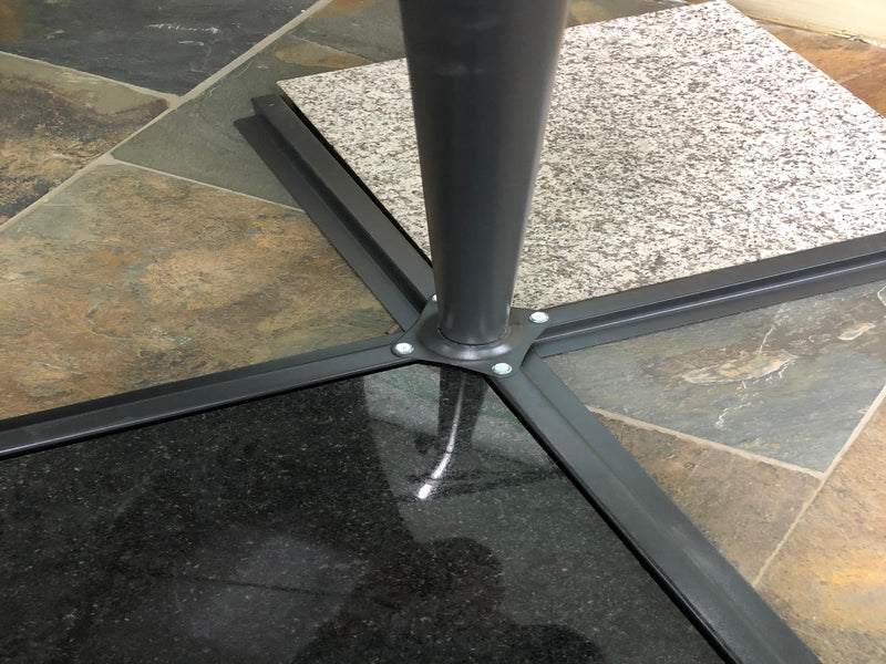 Menorca-Regenschirm, ecru, Ø 300 cm, inkl. Kreuzfuß