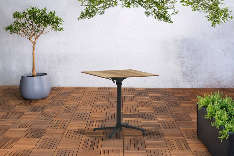 Julia HPL bistro table 70x70cm woodcolor