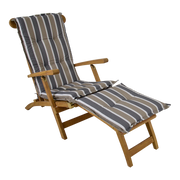 Tuinkussen deckchair streep grijs/bruin